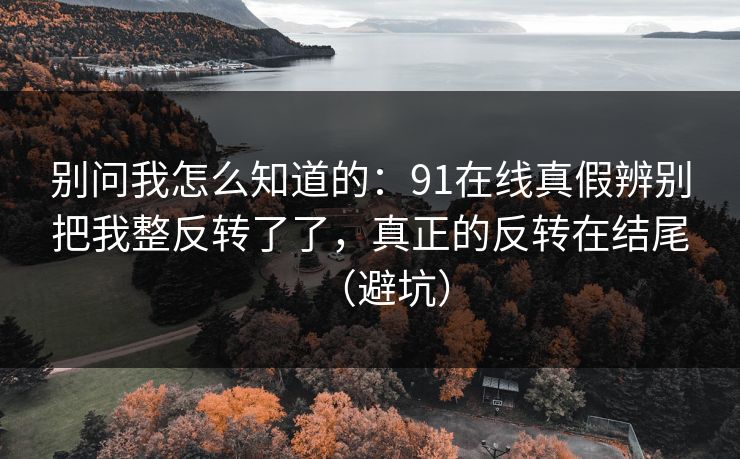 别问我怎么知道的：91在线真假辨别把我整反转了了，真正的反转在结尾（避坑）