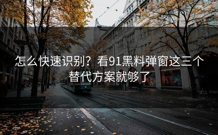 怎么快速识别?看91黑料弹窗这三个替代方案就够了 怎么快速识别?看91黑料弹窗这三个替代方案就够了